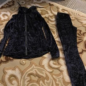 Lululemon jacket and lagging black velvet